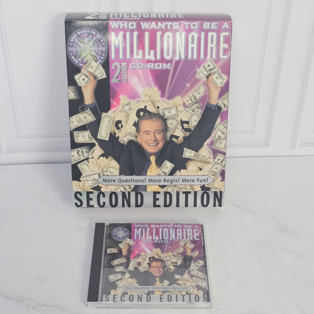 Buena Vista Who Wants To Be A Millionaire 2nd Edition PC Mac CD-ROM Game Vintage